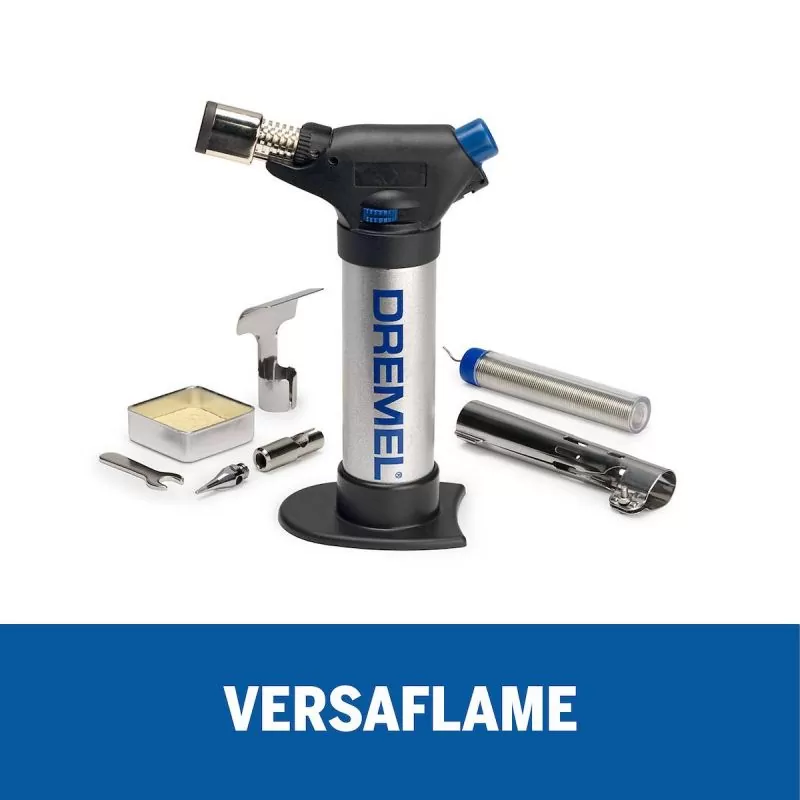 Dremel Versaflame Soplete a Gas Butano con 7 Accesorios + Caja Metálica